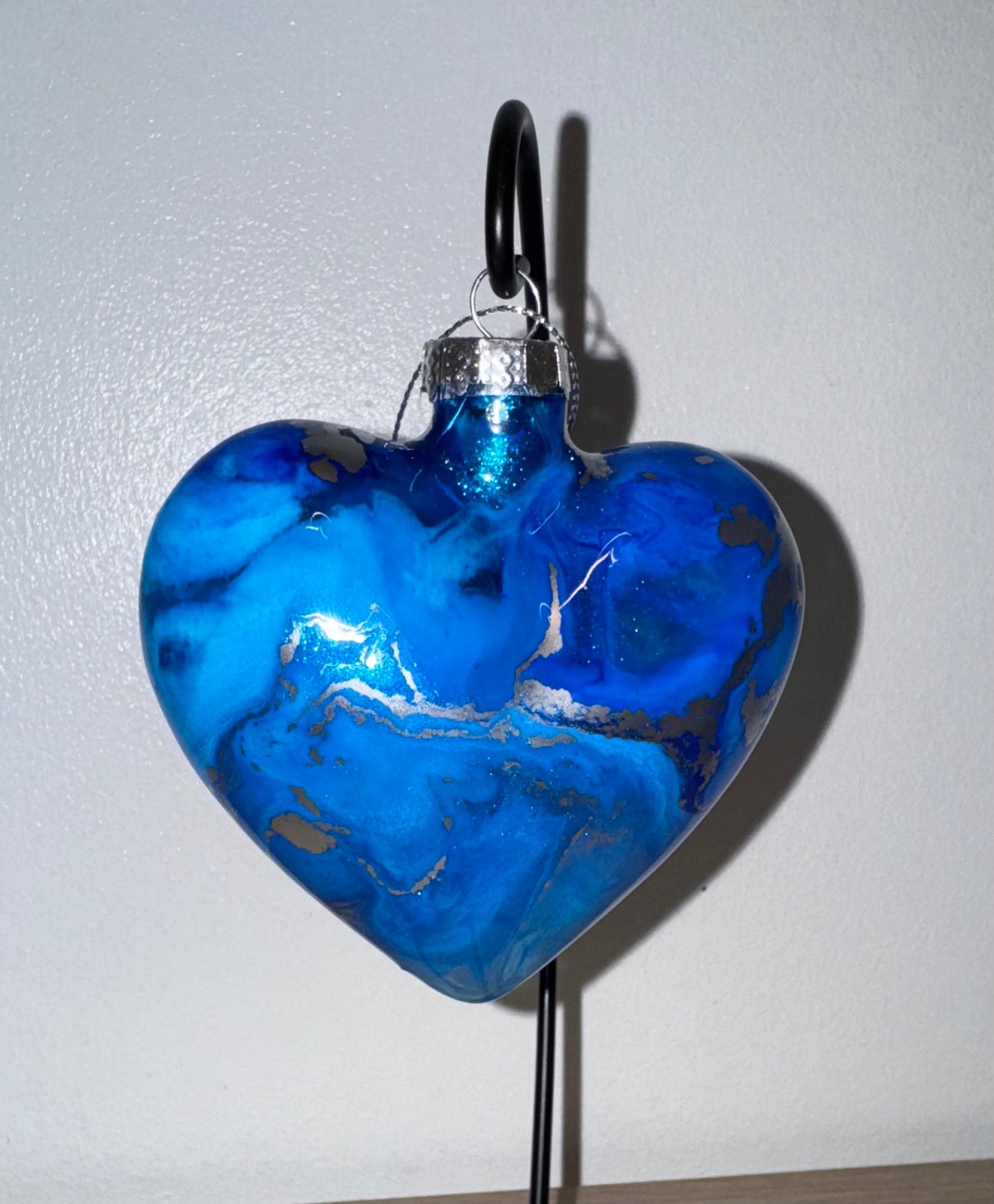 Glass heart bauble