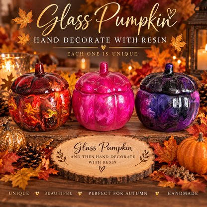 Glass pumpkin jars