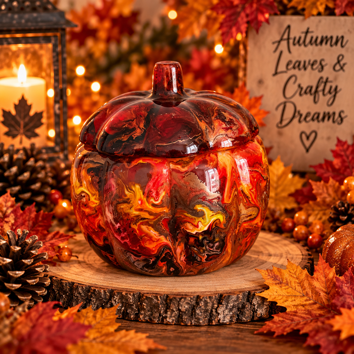 Glass pumpkin jars