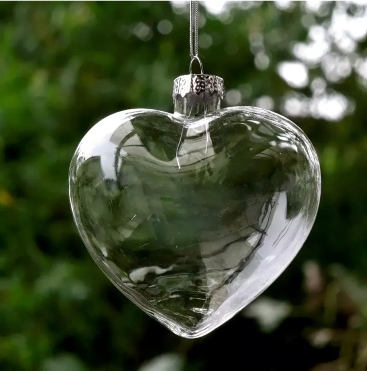 Glass heart bauble