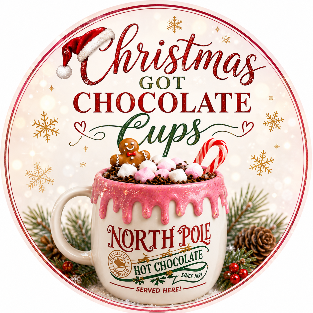 Christmas Hot chocolate cups